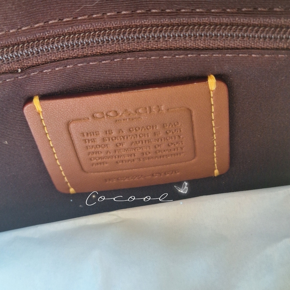 NWT!COACH MAGGIE SMALL TOTE BAG IN BLOCKED SIGNATURE CANVAS (COACH CY676) - Picture 7 of 10